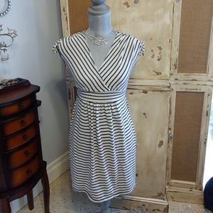 Black & White Tie Sleeve Dress